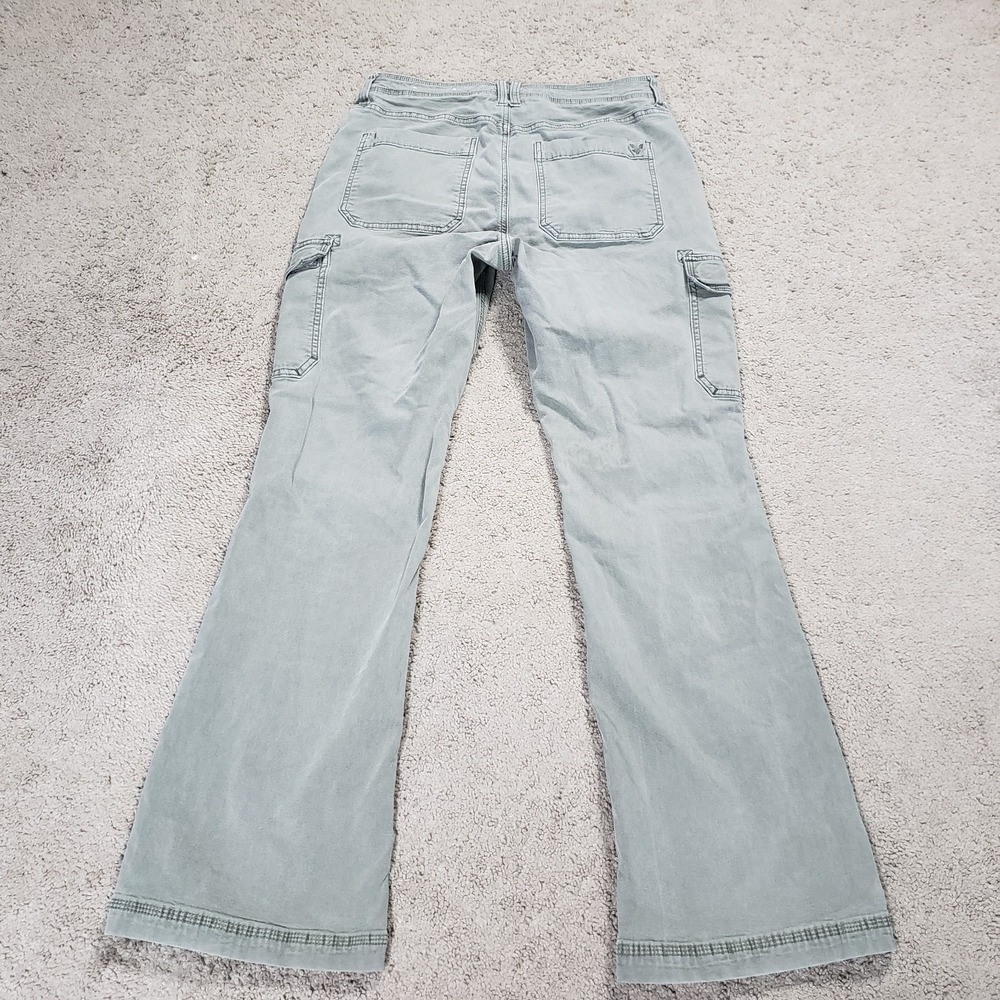 American Eagle Outfitters Women Pants 6 LONG Green Cargo Classic Bootcut - Picture 2 of 13